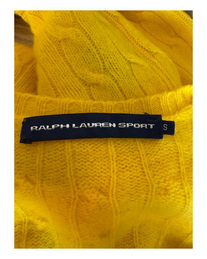 Polo Ralph Lauren Zopfmuster Pullover gelb Größe S