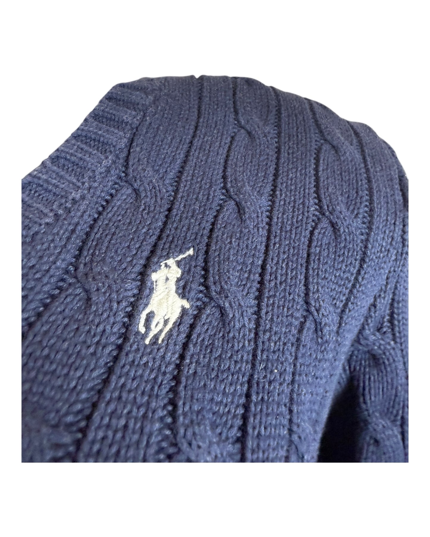 Polo Ralph Lauren Zopfmuster Pullover marineblau Größe S