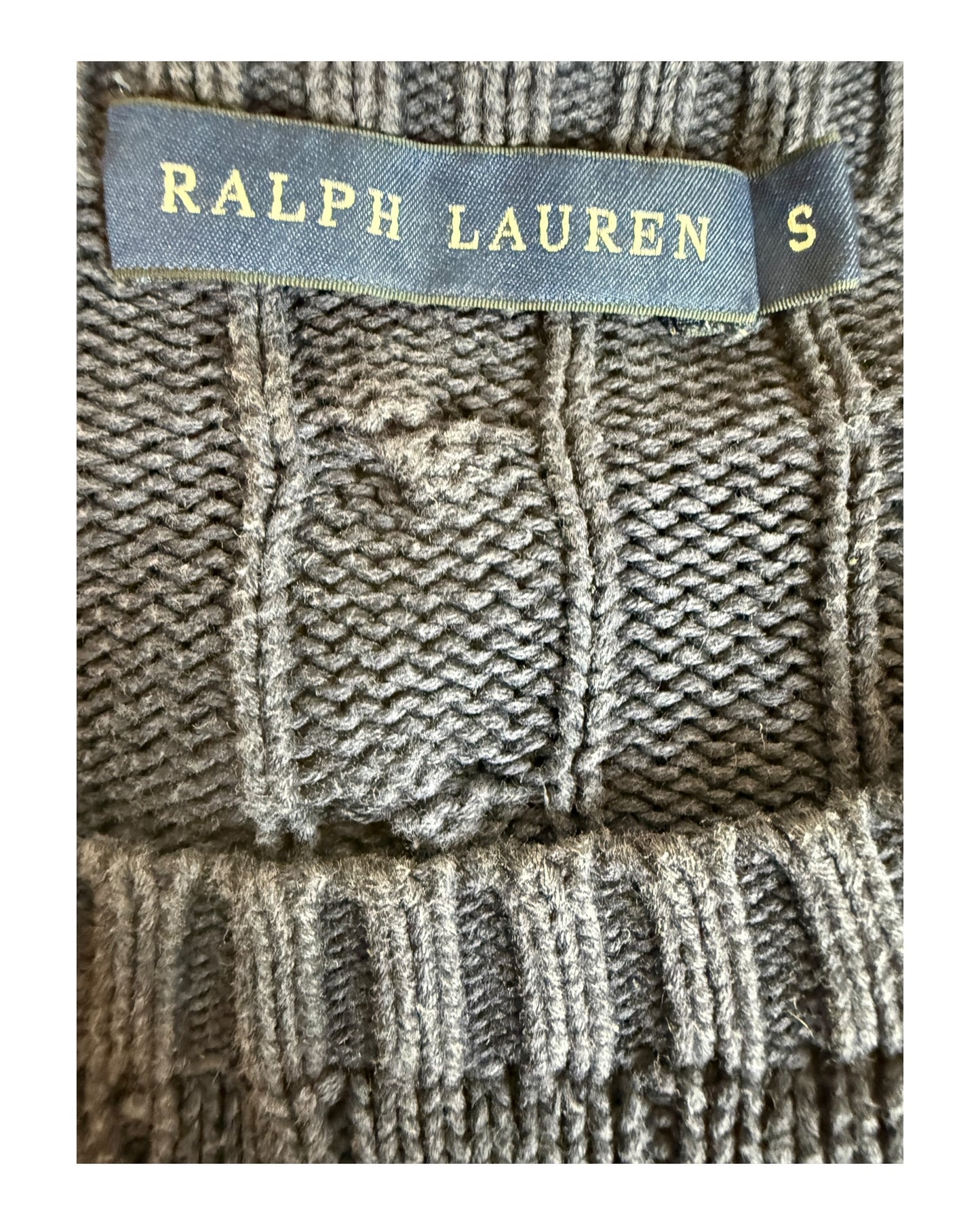Polo Ralph Lauren Zopfmuster Pullover marineblau Größe S