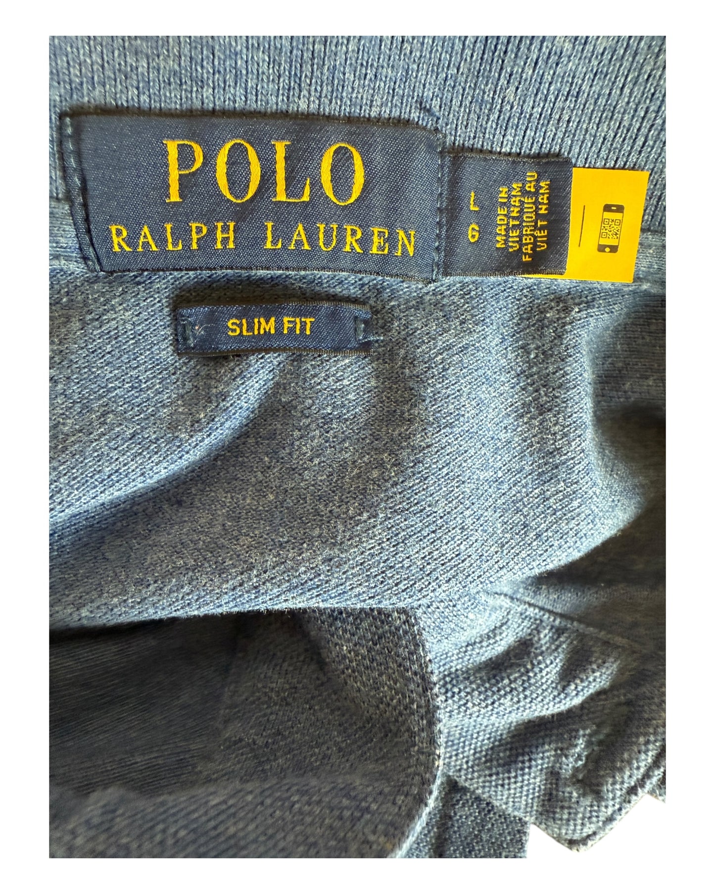 Polo Ralph Lauren Poloshirt blau meliert Größe L