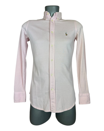 Polo Ralph Lauren Knit Oxfordhemd Bluse rosa Größe S