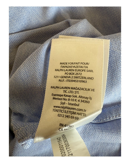 Polo Ralph Lauren Knit Oxford Bluse hellblau Größe S