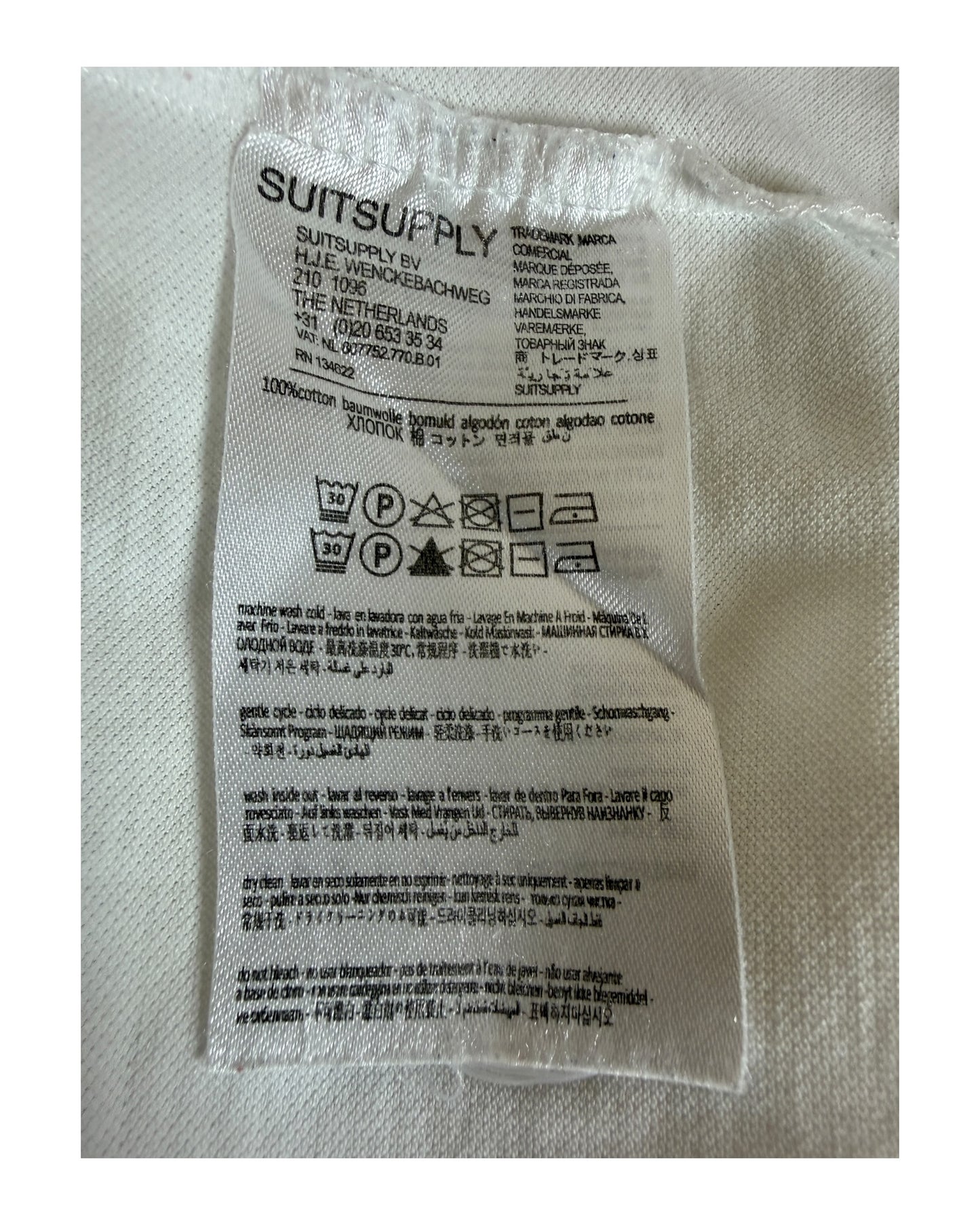 Suit Supply Poloshirt weiß Größe S