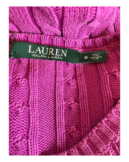 Polo Ralph Lauren Zopfmuster Pullover pink Größe M