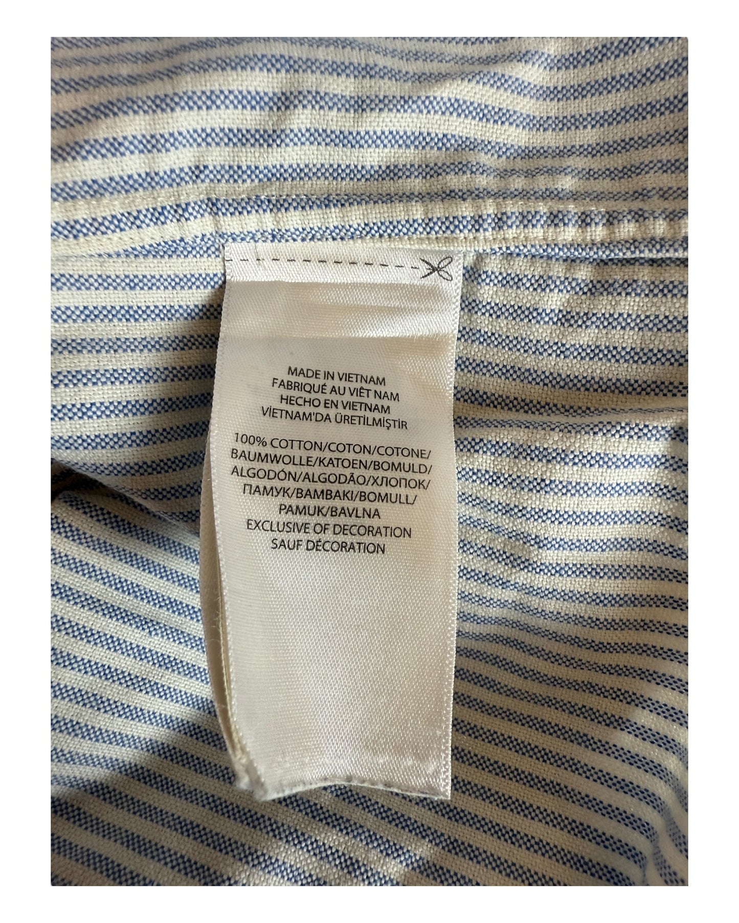 Polo Ralph Lauren Oxfordhemd hellblau weiß gestreift Größe L