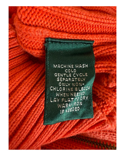 Polo Ralph Lauren Zopfmuster Strickjacke orange Größe S