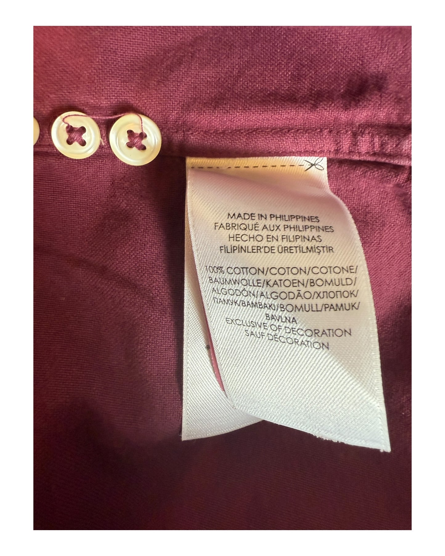 Polo Ralph Lauren Oxfordhemd bordeauxrot Größe M