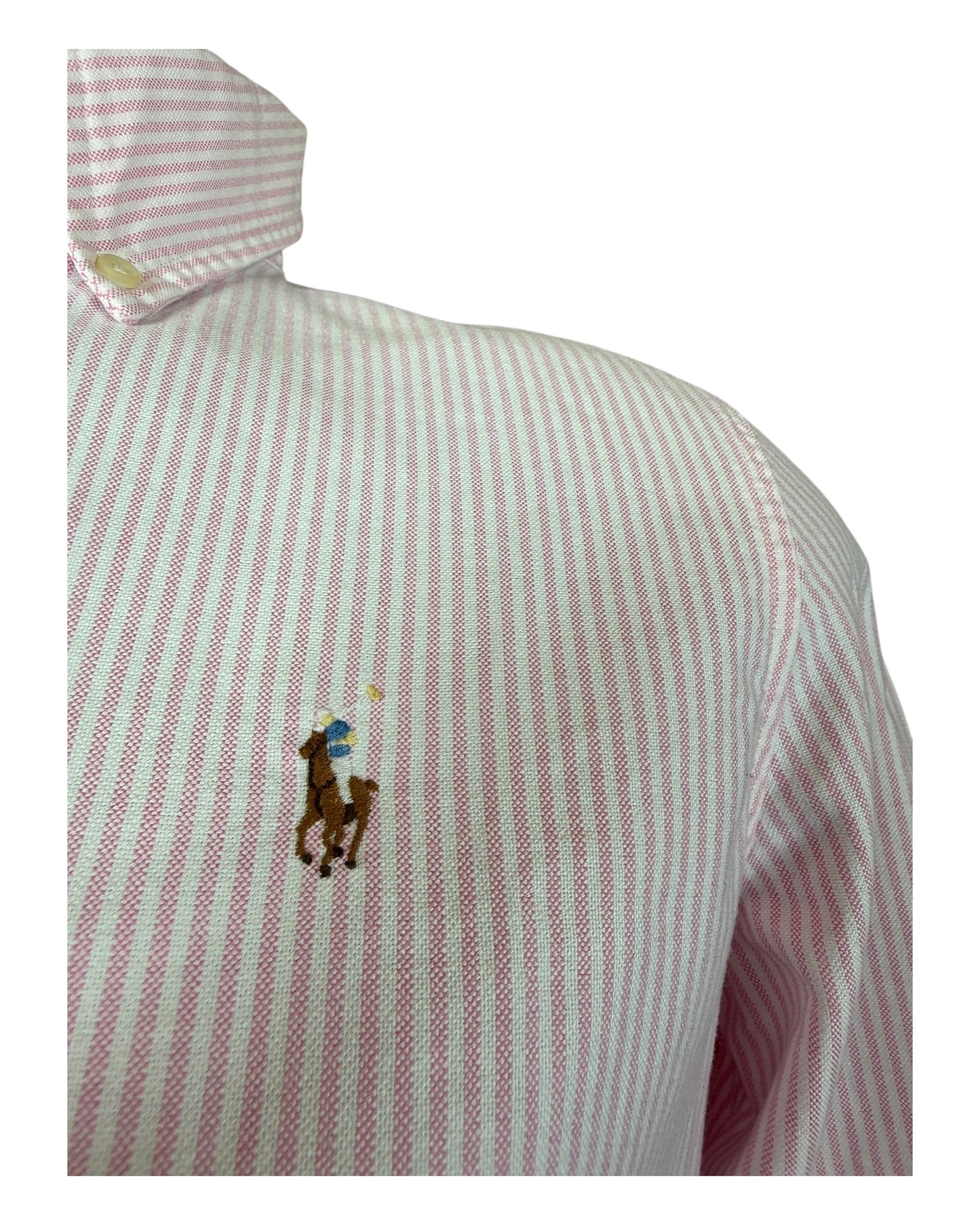 Polo Ralph Lauren Oxford Bluse rosa weiß gestreift Größe S