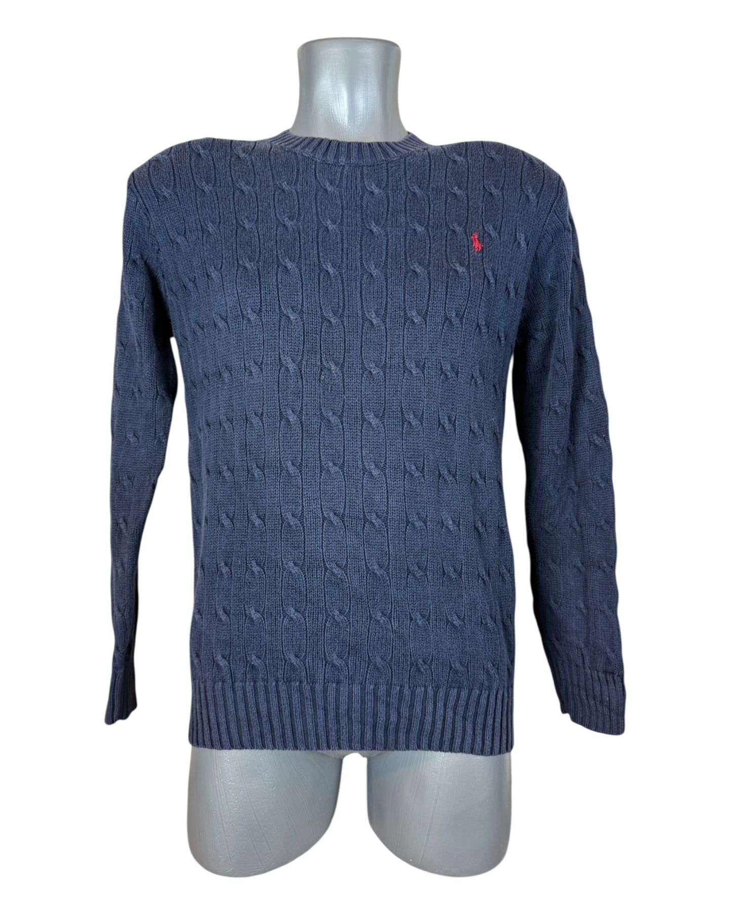 Polo Ralph Lauren Zopfmuster Pullover marineblau Größe L