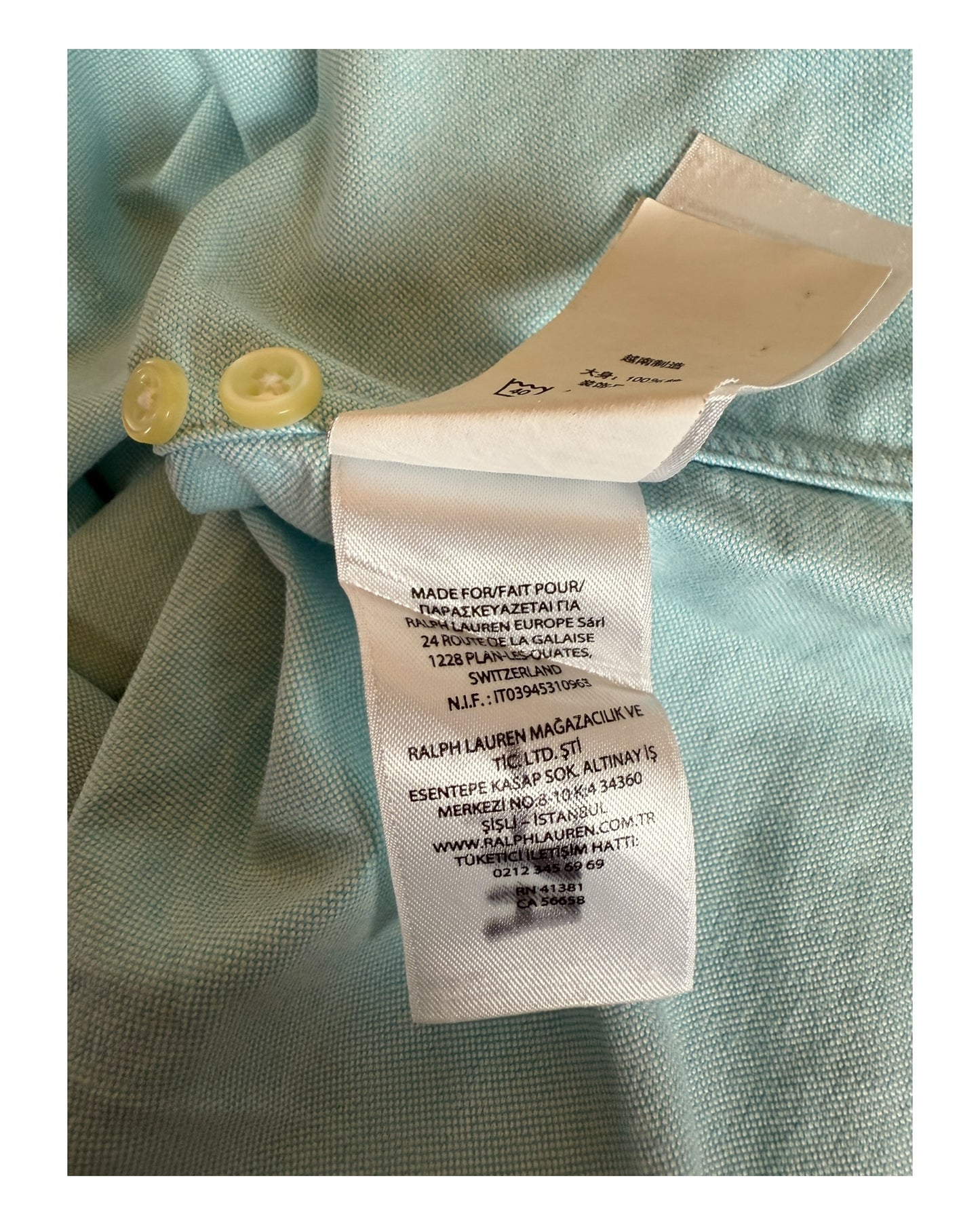 Polo Ralph Lauren Oxfordhemd hellblau Größe L
