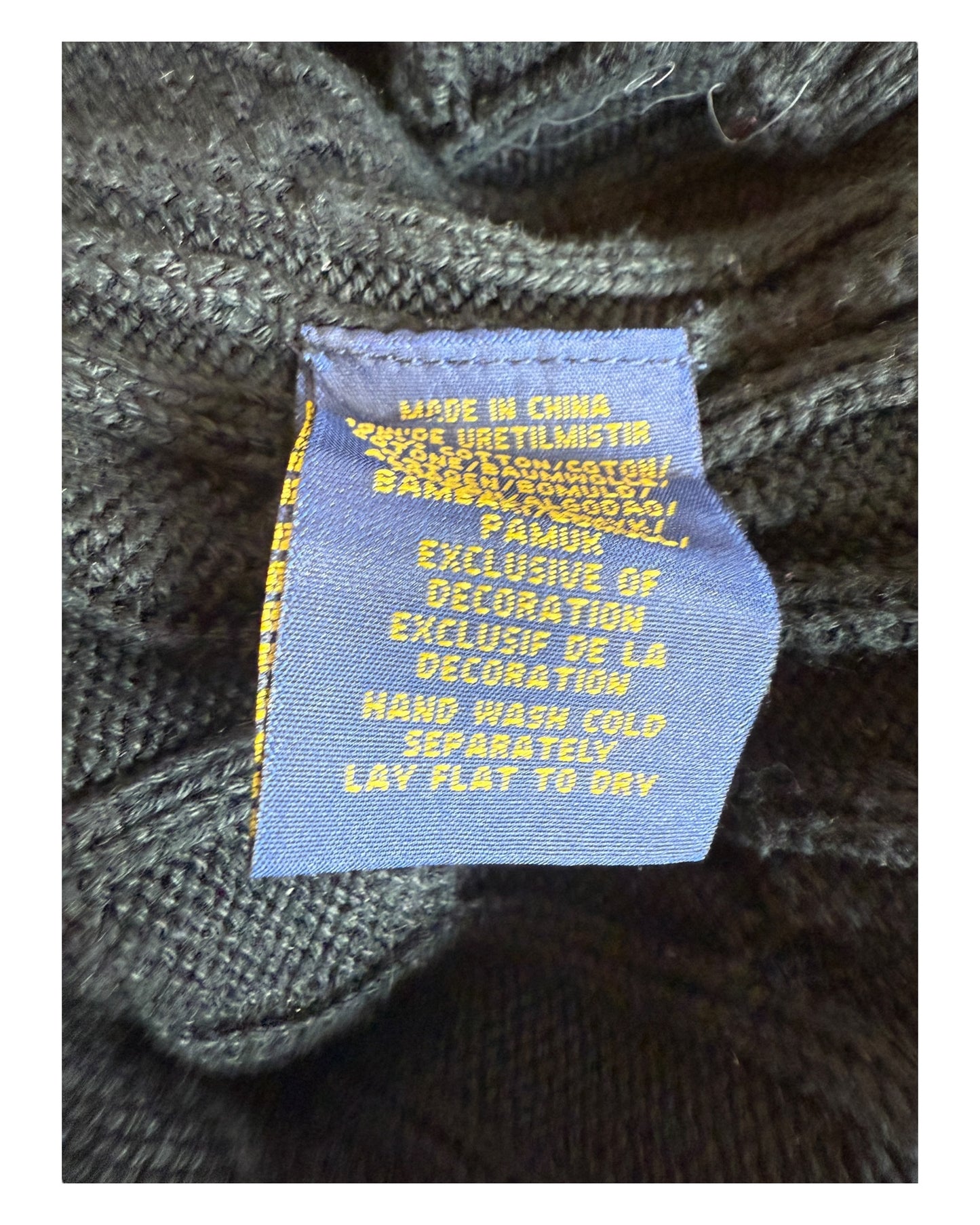 Polo Ralph Lauren Zopfmuster Pullover schwarz Größe S