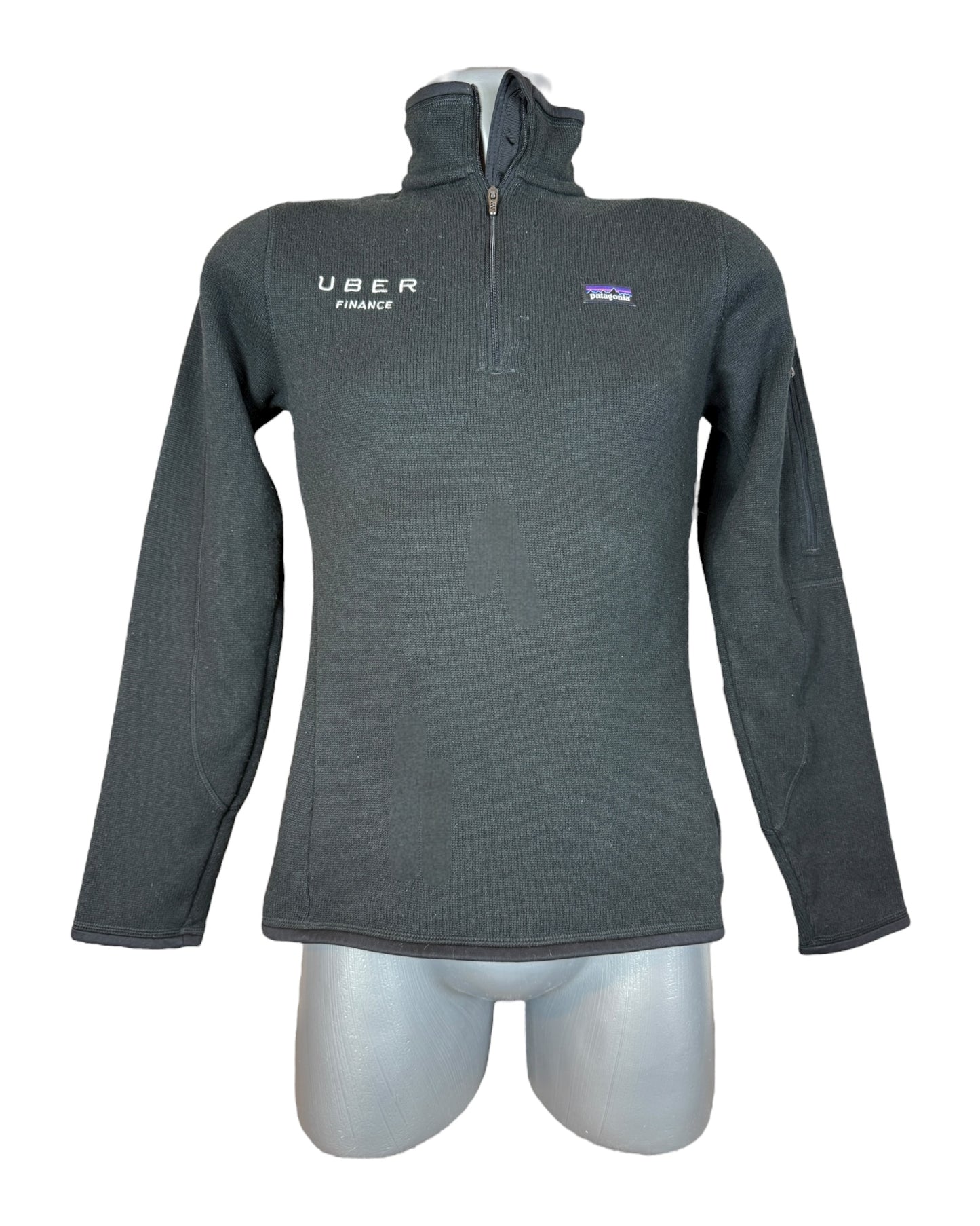 Patagonia Fleece Half Zip Pullover schwarz Größe S