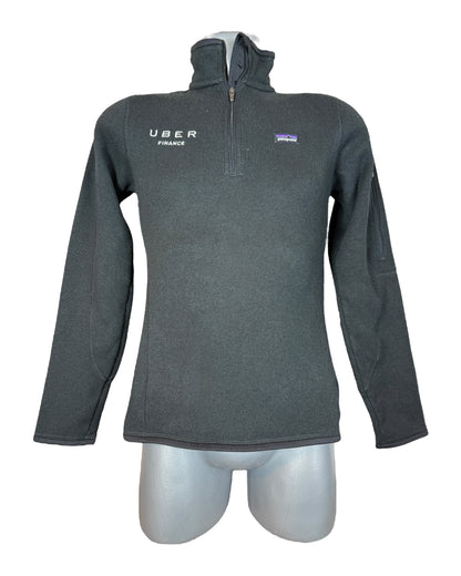 Patagonia Fleece Half Zip Pullover schwarz Größe S