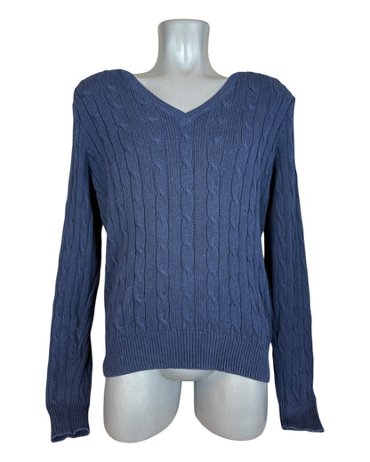 Polo Ralph Lauren Zopfmuster Pullover marineblau Größe L