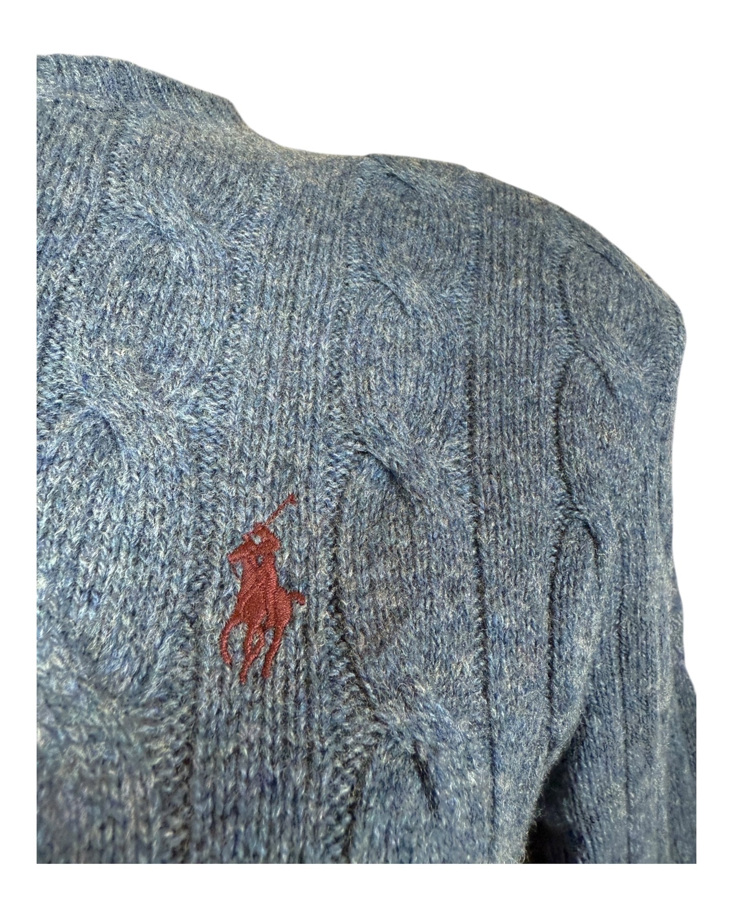 Polo Ralph Lauren Zopfmuster Pullover blau Größe S