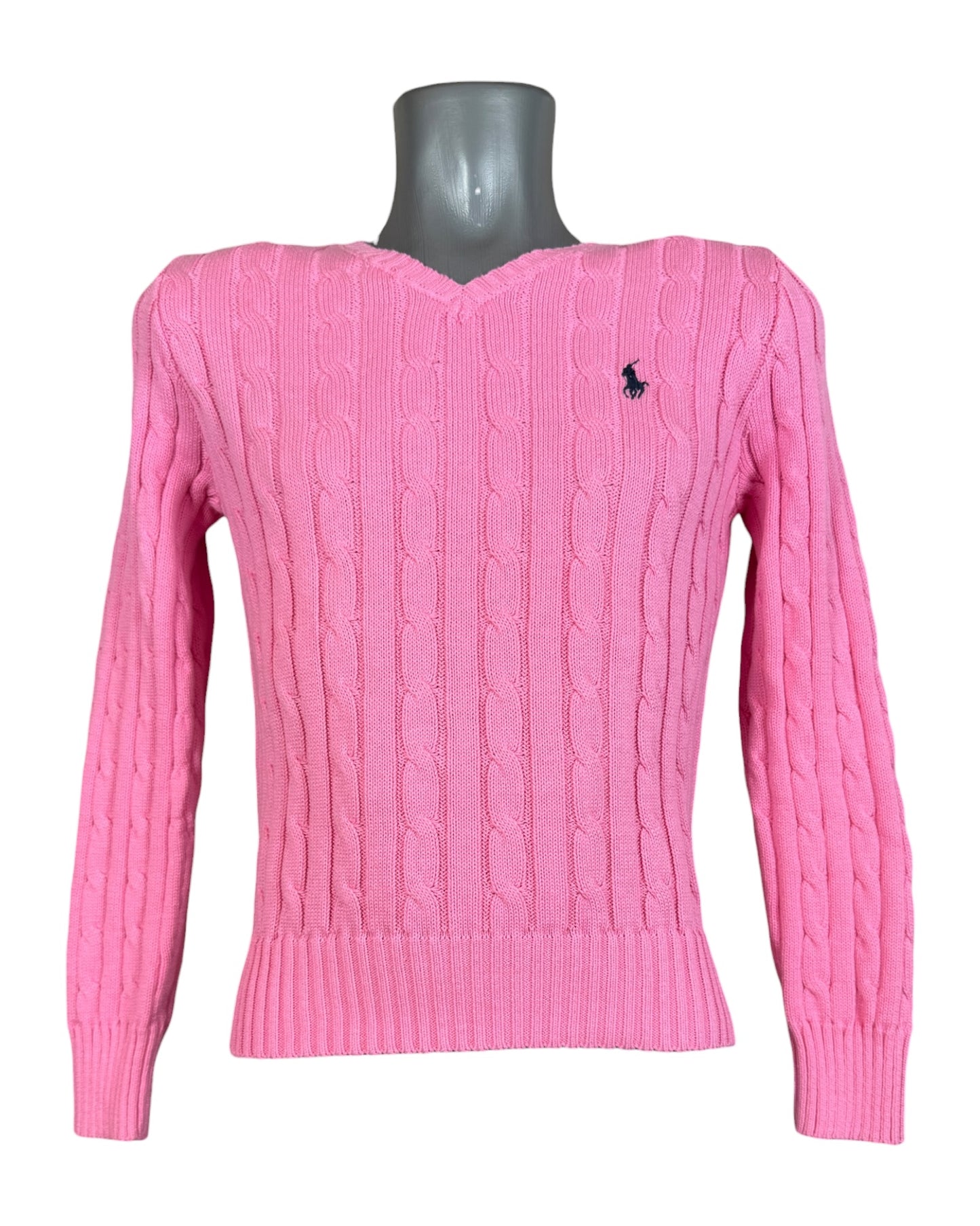 Polo Ralph Lauren Zopfmuster Pullover rosa Größe S