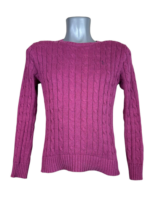 Polo Ralph Lauren Zopfmuster Pullover pink Größe M