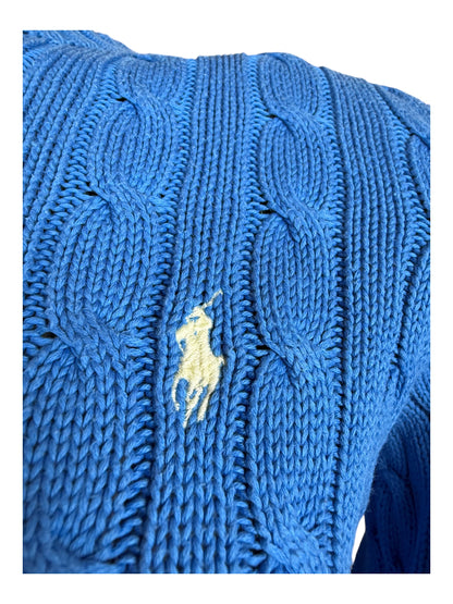 Polo Ralph Lauren Zopfmuster Pullover blau Größe S