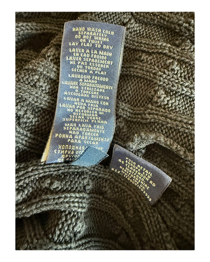 Polo Ralph Lauren Zopfmuster Cardigan schwarz Größe M
