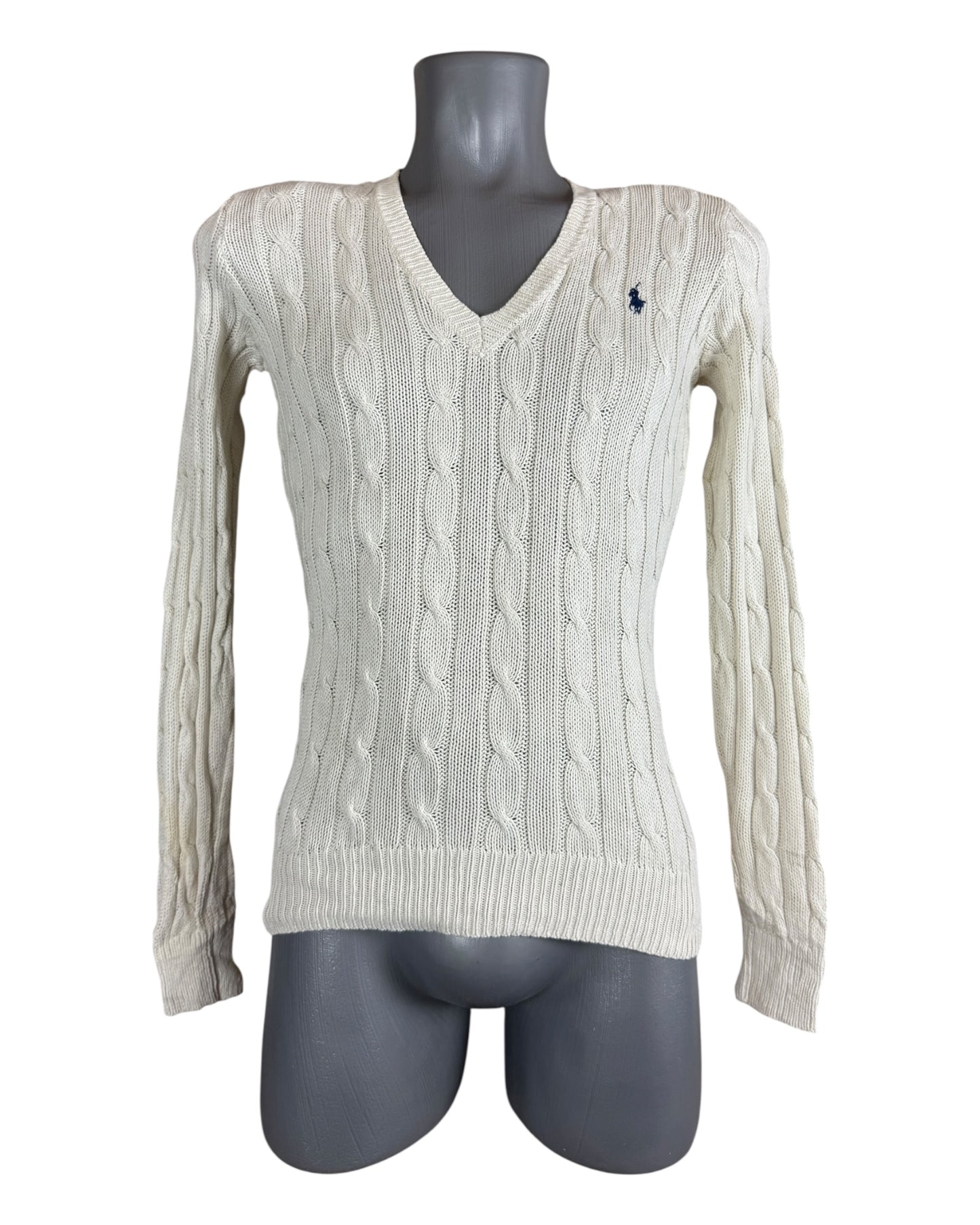 Polo Ralph Lauren Zopfmuster Pullover beige Größe S