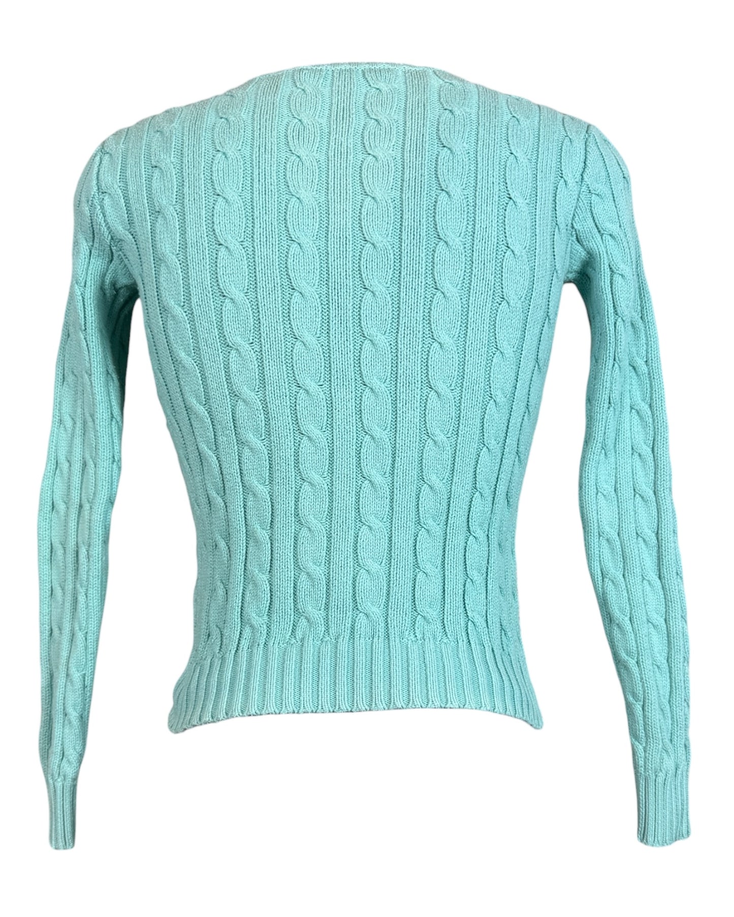 Polo Ralph Lauren Zopfmuster Pullover türkis Größe S