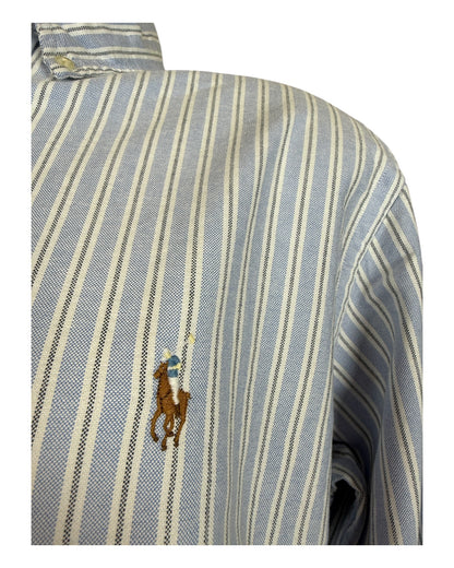 Polo Ralph Lauren Oxfordhemd hellblau weiß gestreift Größe M