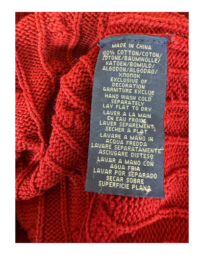 Polo Ralph Lauren Zopfmuster Pullover rot Größe M