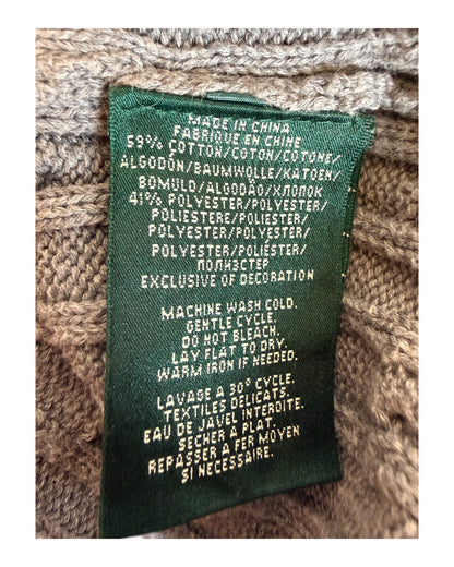 Polo Ralph Lauren Zopfmuster Pullover grau Größe S