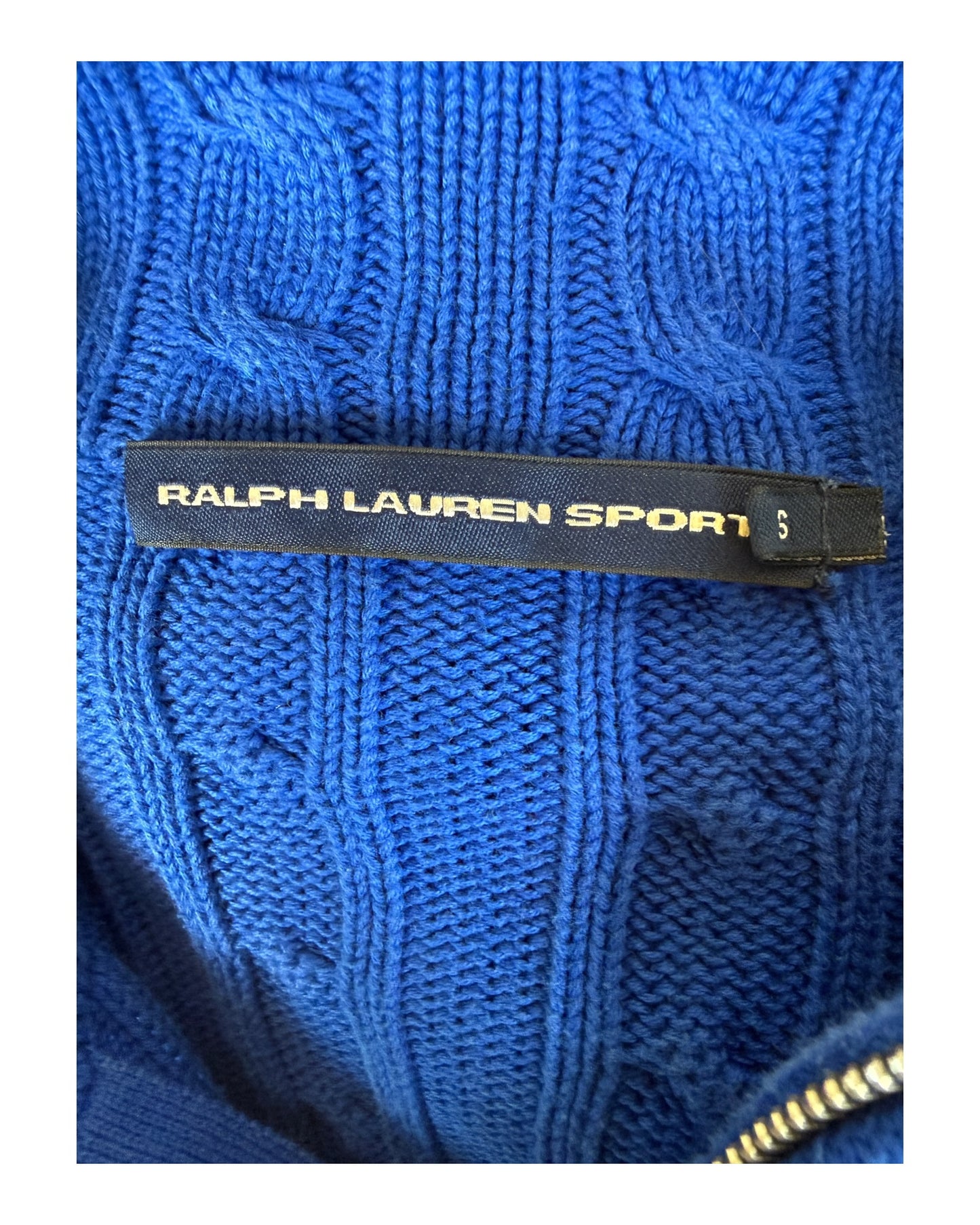 Polo Ralph Lauren Zopfmuster Strickjacke blau Größe S