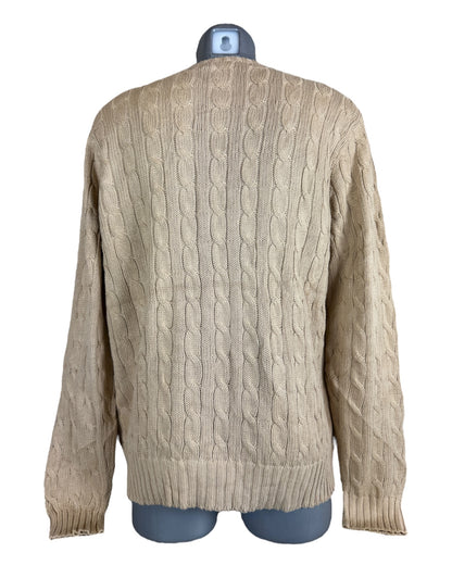 Polo by Ralph Lauren Zopfmuster Pullover beige Größe M