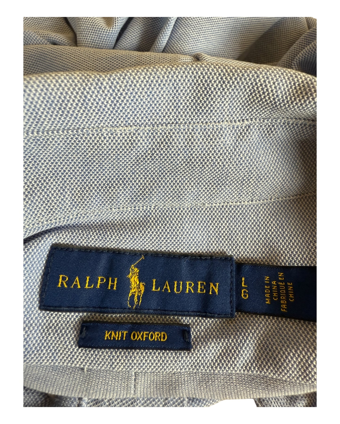 Polo Ralph Lauren Knit Oxfordhemd hellblau Größe L