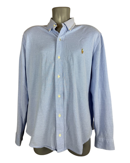 Polo Ralph Lauren Knit Oxfordhemd hellblau Größe L