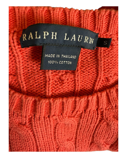 Polo Ralph Lauren Zopfmuster Pullover rot Größe S