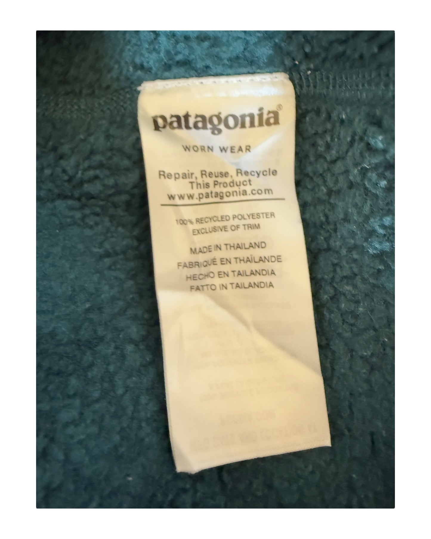 Patagonia Fleece Jacke kobaltgrün Größe L