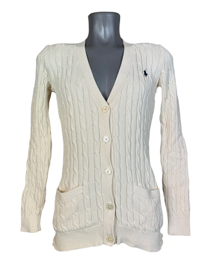 Polo Ralph Lauren Zopfmuster Cardigan beige Größe M