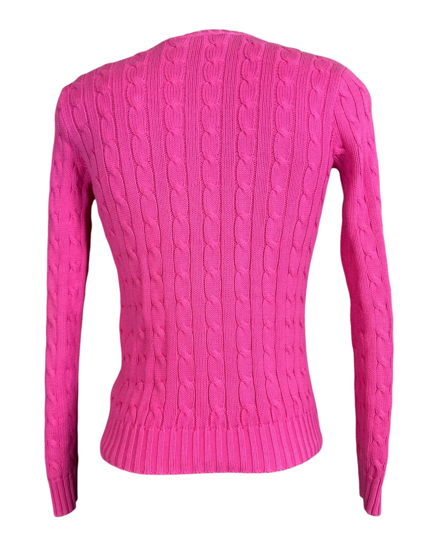 Polo Ralph Lauren Zopfmuster Pullover pink Größe S