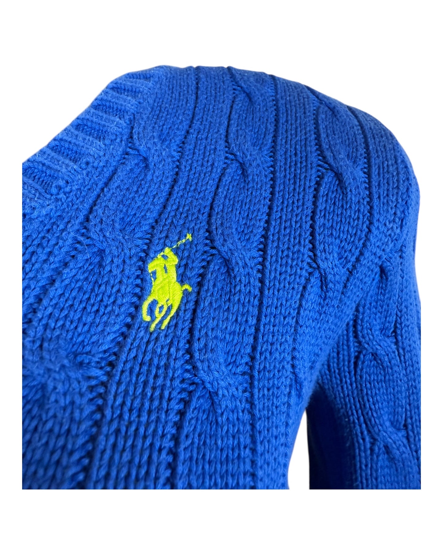 Polo Ralph Lauren Zopfmuster Pullover blau Größe S