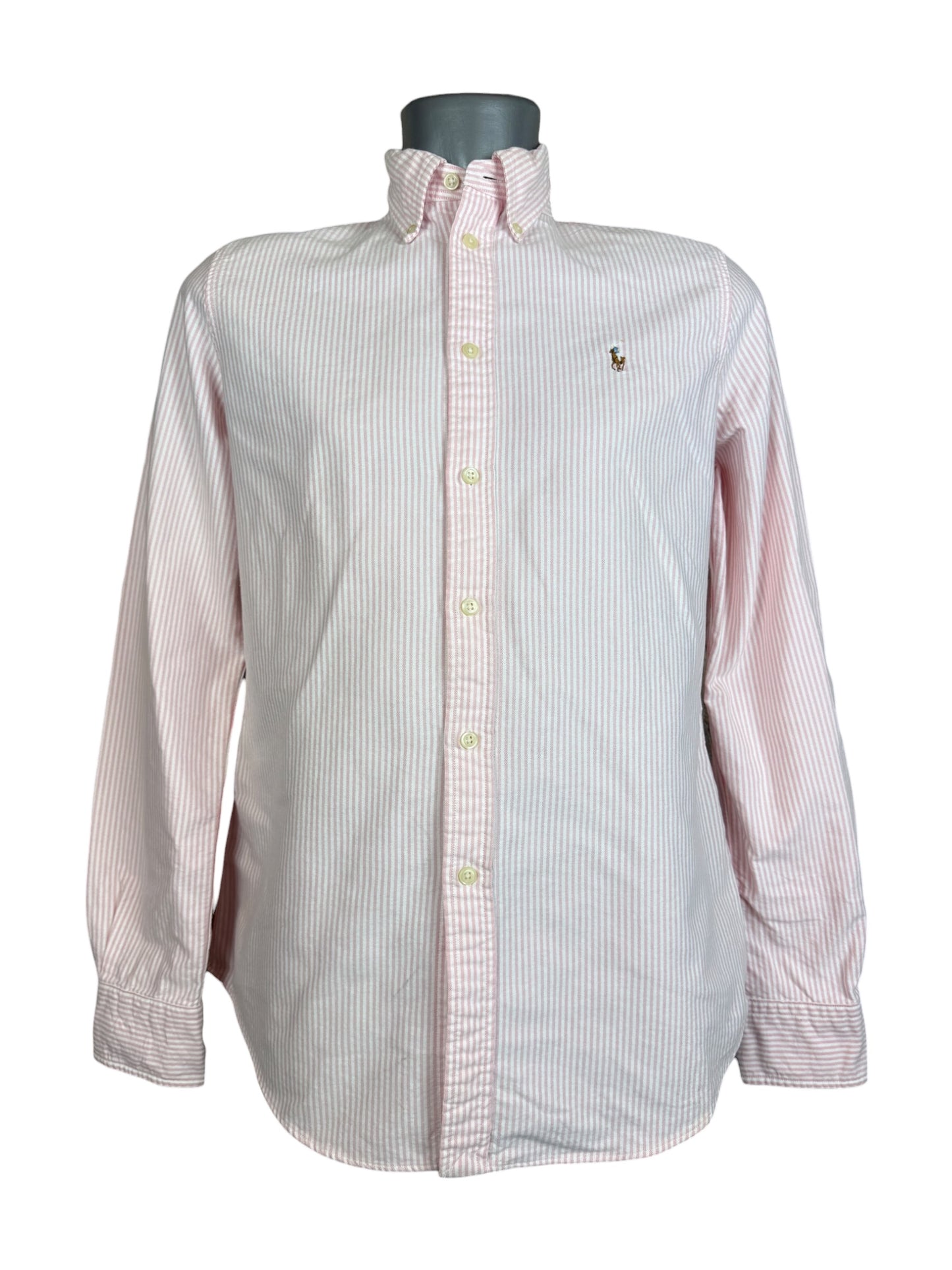 Polo Ralph Lauren Oxford Bluse rosa weiß gestreift Größe M
