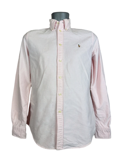 Polo Ralph Lauren Oxford Bluse rosa weiß gestreift Größe M