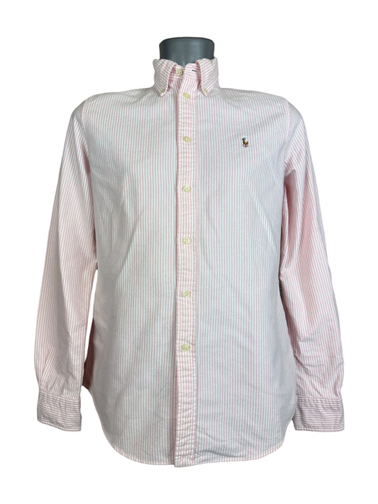 Polo Ralph Lauren Oxford Bluse rosa weiß gestreift Größe M