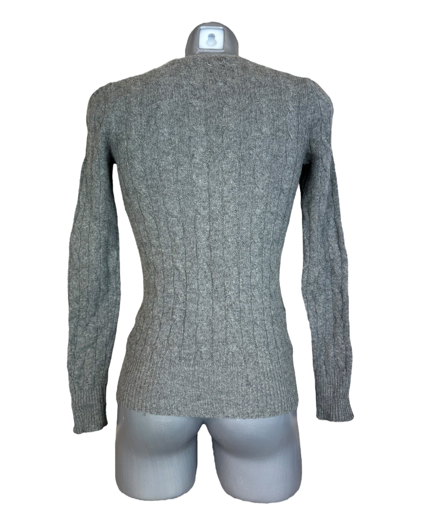 Polo Ralph Lauren Zopfmuster Pullover grau Größe M