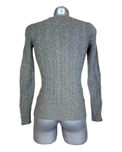 Polo Ralph Lauren Zopfmuster Pullover grau Größe M