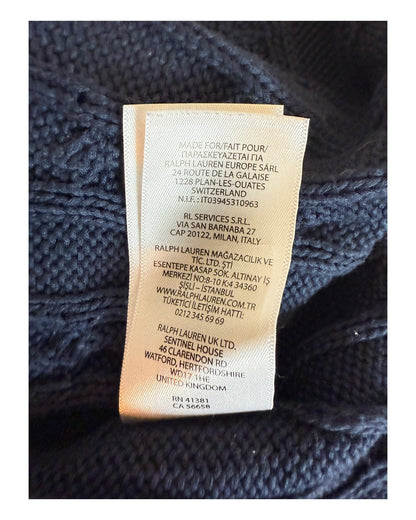 Polo Ralph Lauren Zopfmuster Pullover marineblau Größe S