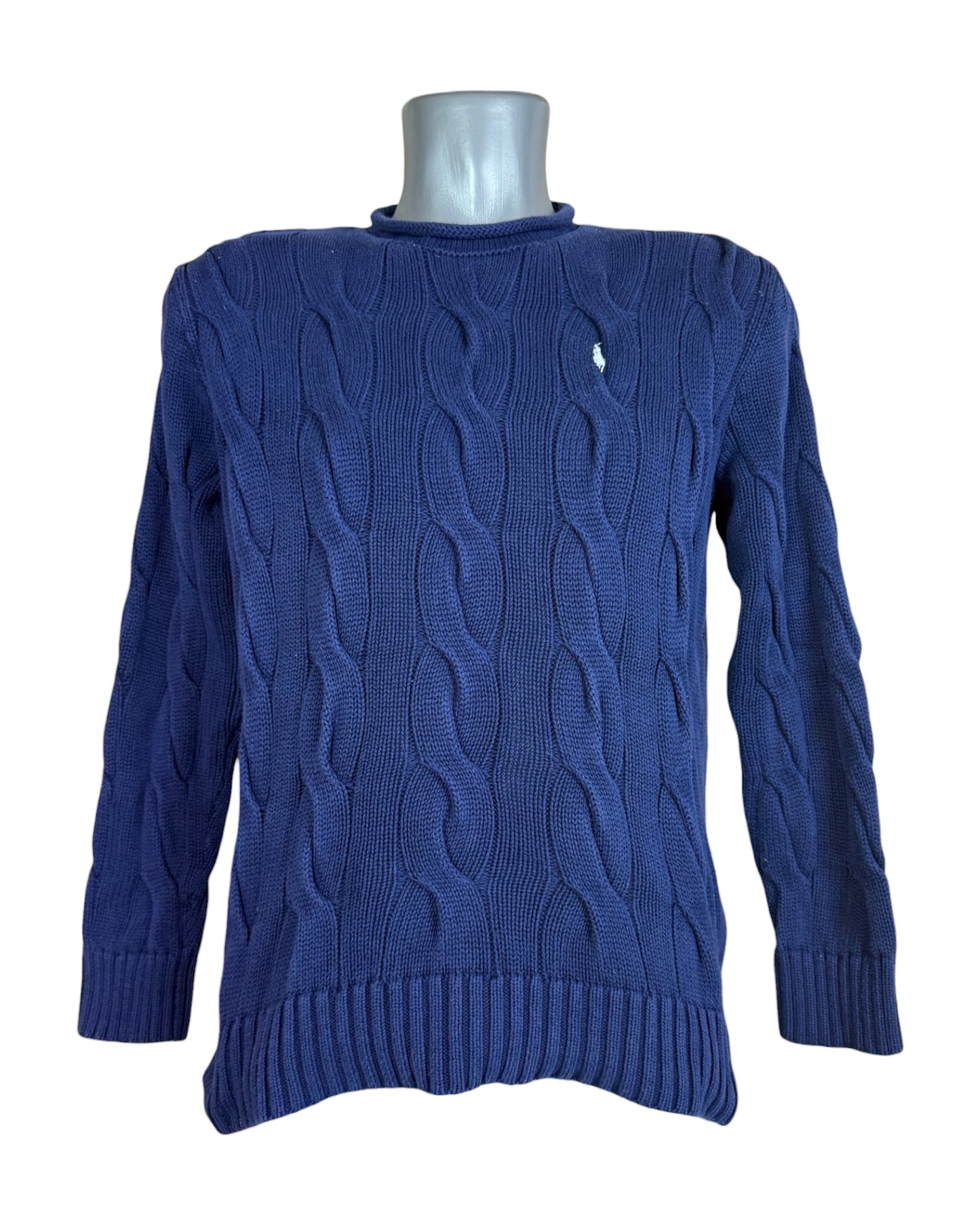Polo Ralph Lauren Zopfmuster Pullover marineblau Größe S