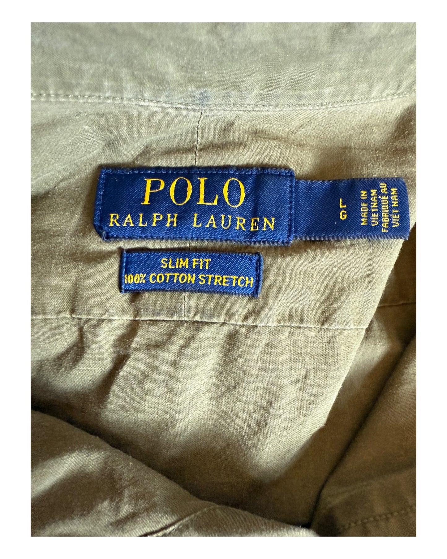 Polo Ralph Lauren Hemd olivegrün Größe L