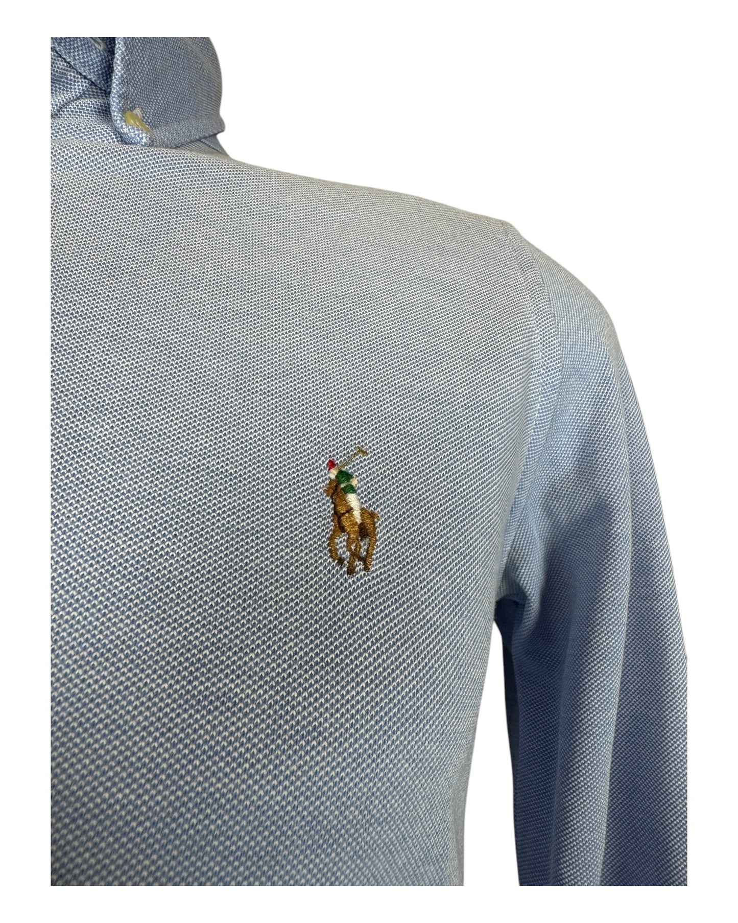 Polo Ralph Lauren Knit Oxfordhemd Bluse hellblau Größe M
