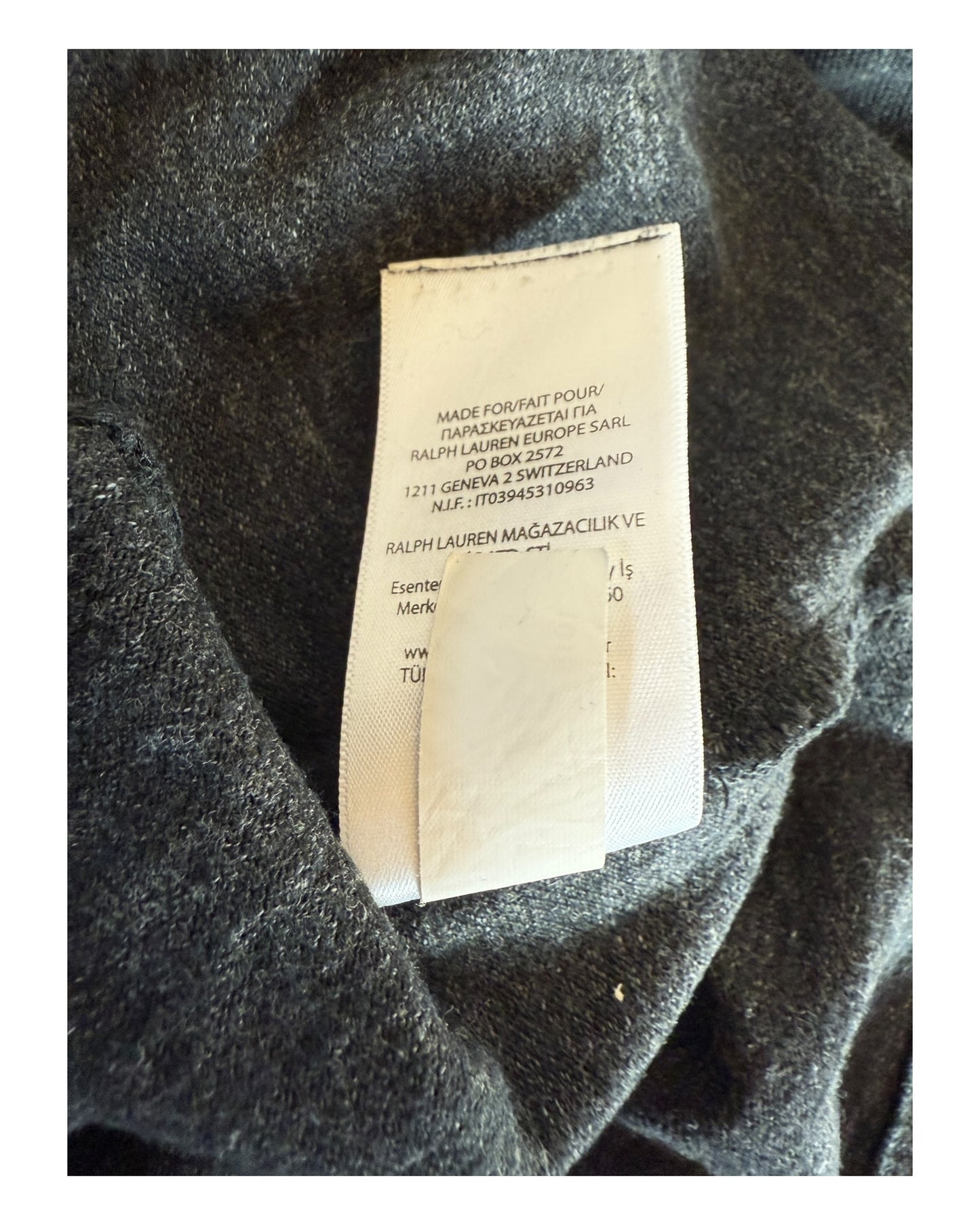 Polo Ralph Lauren Poloshirt schwarz meliert Größe M
