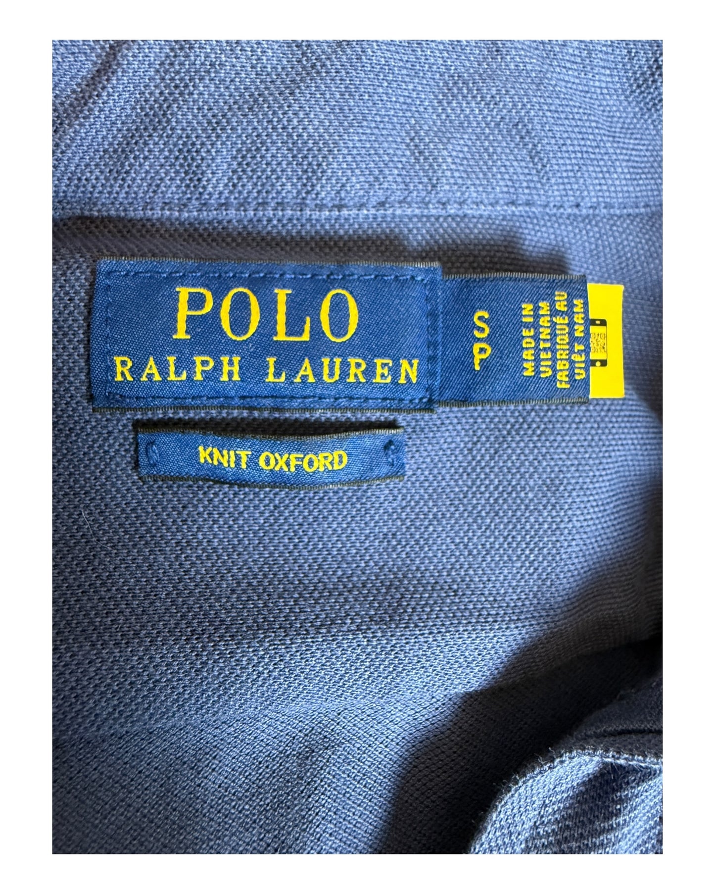 Polo Ralph Lauren Knit Oxford Bluse marineblau Größe S