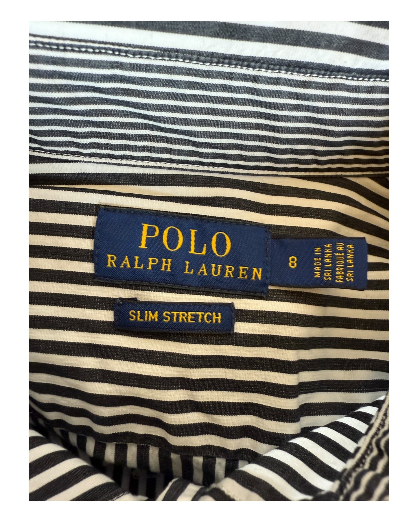 Polo Ralph Lauren Bluse schwarz weiß gestreift Größe M