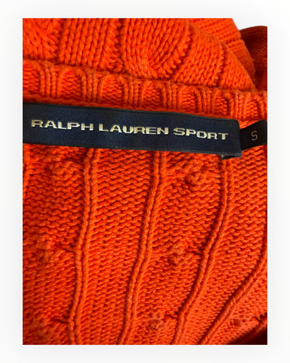 Polo Ralph Lauren Zopfmuster Pullover orange Größe S